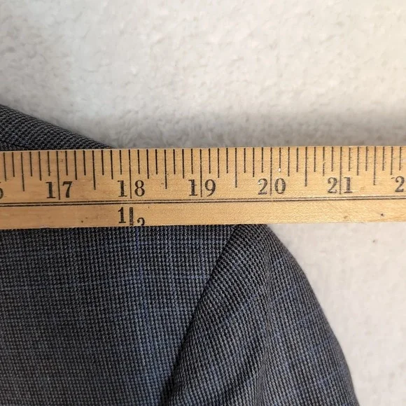 Ralph Ralph Lauren Silk Wool Blazer Men 44 Plaid Blue 2 Button Sport Coat 1 Vent